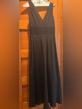 J. Crew Black Sleeveless V-Neck Maxi Dress